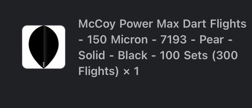 Mccoy dart flights power - mccoy,